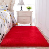 Thickened washed silk hair non-slip carpet living room coffee table blanket Bedroom bedside mat yoga rugs solid color plush