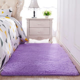 Thickened washed silk hair non-slip carpet living room coffee table blanket Bedroom bedside mat yoga rugs solid color plush