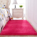 Thickened washed silk hair non-slip carpet living room coffee table blanket Bedroom bedside mat yoga rugs solid color plush