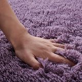 Thickened washed silk hair non-slip carpet living room coffee table blanket Bedroom bedside mat yoga rugs solid color plush