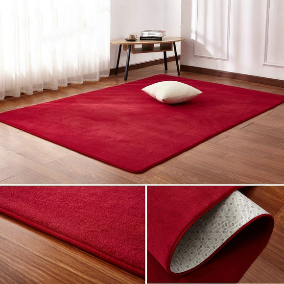 160x200cm Short-haired coral velvet carpet living room floor mat coffee table mat bedroom blanket bed rug floor mat door cushion