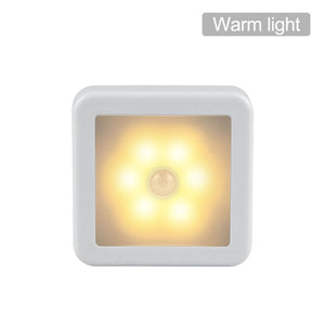 New Night Light Smart Motion Sensor LED Night Lamp Battery Operated WC Bedside Lamp For Room Hallway Pathway Toilet A