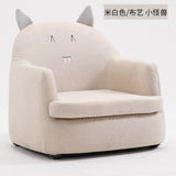 Modern Simplicity Single Seat Cartoon Cloth/PU Sofa Solid Wood Frame Corner Chair House Furniture Pink Couch Sofa Bed