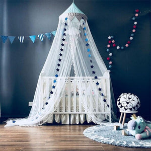 Ins new Nordic dream children's princess bed nets princess wind children's tent baby bed account yarn