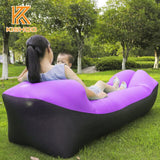 Portable Garden Sofas Ultralight Fast Inflatable Sofa Lazy bag Air Bag Outdoor Camping Air Sofa Beach Bed Air Nylon Banana Sofa