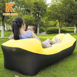 Portable Garden Sofas Ultralight Fast Inflatable Sofa Lazy bag Air Bag Outdoor Camping Air Sofa Beach Bed Air Nylon Banana Sofa