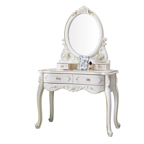 European Dressing Table Carve Celebrity Makeup Table Penteadeira Bedroom Furniture Vanity Mirror Makyaj Masası Kaptafel Cheap