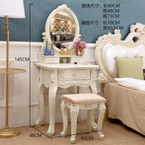 European Dressing Table Carve Celebrity Makeup Table Penteadeira Bedroom Furniture Vanity Mirror Makyaj Masası Kaptafel Cheap