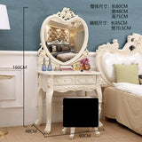 European Dressing Table Carve Celebrity Makeup Table Penteadeira Bedroom Furniture Vanity Mirror Makyaj Masası Kaptafel Cheap