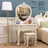 European Dressing Table Carve Celebrity Makeup Table Penteadeira Bedroom Furniture Vanity Mirror Makyaj Masası Kaptafel Cheap