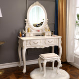 European Dressing Table Carve Celebrity Makeup Table Penteadeira Bedroom Furniture Vanity Mirror Makyaj Masası Kaptafel Cheap