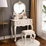 European Dressing Table Carve Celebrity Makeup Table Penteadeira Bedroom Furniture Vanity Mirror Makyaj Masası Kaptafel Cheap