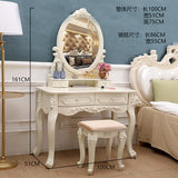 European Dressing Table Carve Celebrity Makeup Table Penteadeira Bedroom Furniture Vanity Mirror Makyaj Masası Kaptafel Cheap