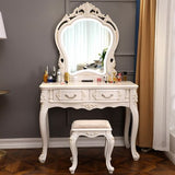 European Dressing Table Carve Celebrity Makeup Table Penteadeira Bedroom Furniture Vanity Mirror Makyaj Masası Kaptafel Cheap
