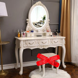European Dressing Table Carve Celebrity Makeup Table Penteadeira Bedroom Furniture Vanity Mirror Makyaj Masası Kaptafel Cheap