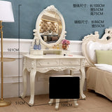 European Dressing Table Carve Celebrity Makeup Table Penteadeira Bedroom Furniture Vanity Mirror Makyaj Masası Kaptafel Cheap