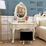 European Dressing Table Carve Celebrity Makeup Table Penteadeira Bedroom Furniture Vanity Mirror Makyaj Masası Kaptafel Cheap