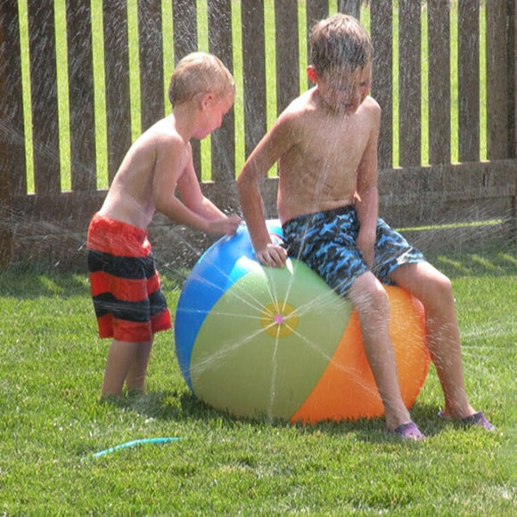 Multicolor Outdoor Children Water Toy Giant Inflatable Beach Ball Sprinkler Inflatable Water Ball Play Fun Environmental PVC