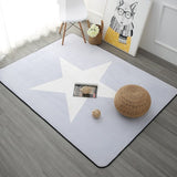 Korean Design Star Printed Carpet Anti-Slip Floor Rug Bath Mat Soft Baby Playing Carpets for Living Room Indoor Bedroom Rug