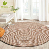 Newest Woven Round Computer Cushion Carpets For Living Room Bedroom Rug Study room Tatami Carpet Household Mat Home Decoration