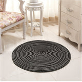 Newest Woven Round Computer Cushion Carpets For Living Room Bedroom Rug Study room Tatami Carpet Household Mat Home Decoration