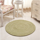Newest Woven Round Computer Cushion Carpets For Living Room Bedroom Rug Study room Tatami Carpet Household Mat Home Decoration
