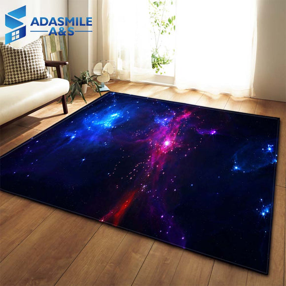 3D Galaxy Space Stars Carpets Living Room Decoration Bedroom Parlor Tea Table Area Rug Mat Soft Flannel Large Rug and Carpet