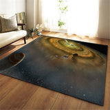 3D Galaxy Space Stars Carpets Living Room Decoration Bedroom Parlor Tea Table Area Rug Mat Soft Flannel Large Rug and Carpet