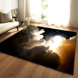 3D Galaxy Space Stars Carpets Living Room Decoration Bedroom Parlor Tea Table Area Rug Mat Soft Flannel Large Rug and Carpet