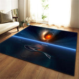 3D Galaxy Space Stars Carpets Living Room Decoration Bedroom Parlor Tea Table Area Rug Mat Soft Flannel Large Rug and Carpet