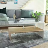 VidaXL Coffee Table Chipboard Modern Tea Table Living Room Tables High Quality Chipboard With Base Storage Shelf New