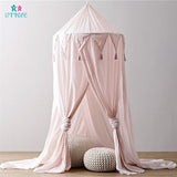 Cotton Baby Crib Netting Bed Curtain Triangle Lace Baby Chiffon Dome Mosquito Nets Fantasy Light Yarn Children's room Decoration