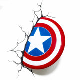 Marvel avengers LED wall lamp bedroom living room 3D creative Light Ironman for Spiderman Hulk Deadpool Captain American Quake
