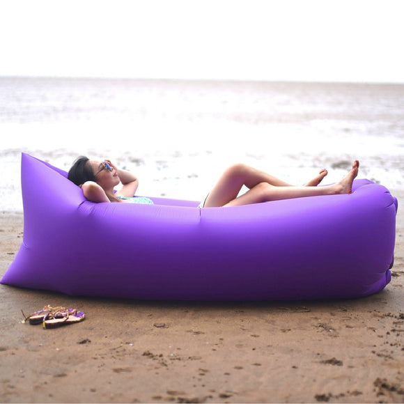 Hot Sale Portable Outdoor Waterproof Inflatable Bag Lazy Sofa Camping Sleeping Bags Air Bed Beach Lounge Chair Fast Folding